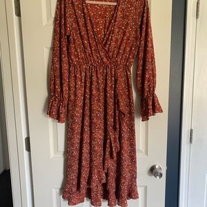 Orange Boutique Midi Dress Size Large